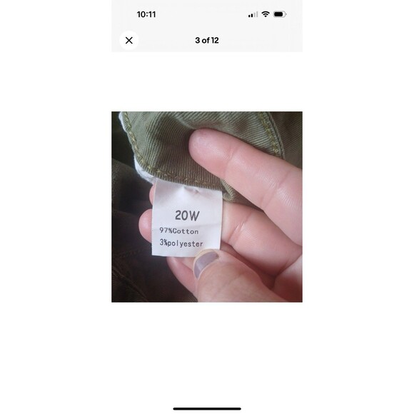 Womens 20W Jeans Medium Green High Rise Skinny Leg Denim Pants - Picture 15 of 16